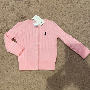 Ralph Lauren Toddler Girl Cable Knit Cardigan